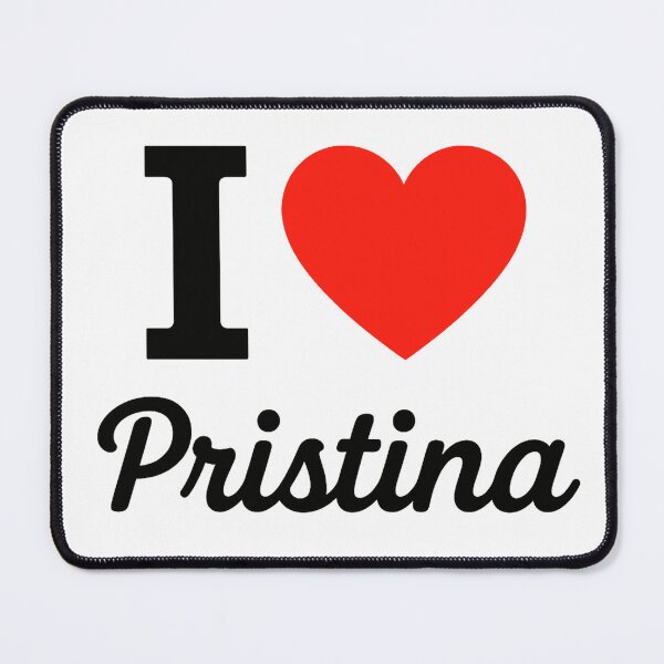 Item preview, I Love Pristina Typography Design | Kosovo City Pride Artwork | Modern Travel & Cultural Love Statement designed and sold by PaintedPixels01.