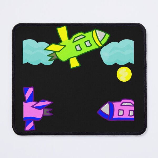 Item preview, Airplane Rockets Colorful Flying  designed and sold by MigWhimsy.