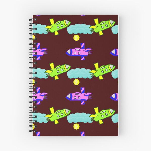 Item preview, Airplane Rockets Colorful Flying  designed and sold by MigWhimsy.