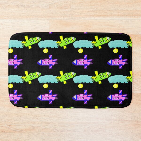 Item preview, Airplane Rockets Colorful Flying  designed and sold by MigWhimsy.