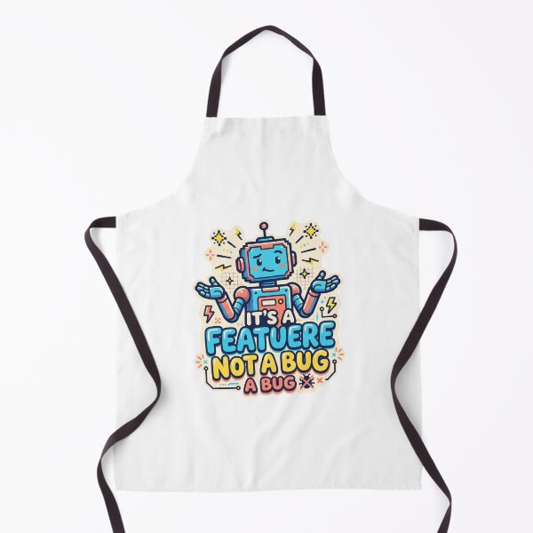 Item preview, It's a Feature Not a Bug Cute Programmer Robot Sticker designed and sold by Mellow Doodle Co..