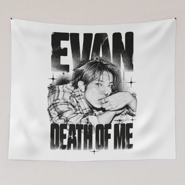 Item preview, EVAN Death of Me Newspaper Graphic | Halftone Design designed and sold by Valeree Store.