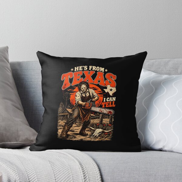 Item preview, Hes From Texas I Can Tell Chainsaw Horror Halloween (14) designed and sold by DaveBevitt.