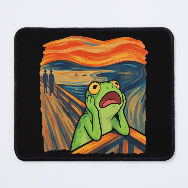 Artikelvorschau, Der Frosch schreit – Lustige Parodie auf ein berühmtes Gemälde von Edvard Munch entworfen und verkauft von AvaLawley.