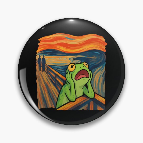 Item preview, Frog The Scream Funny Parody Famous Painting Edvard Munch designed and sold by AvaLawley.
