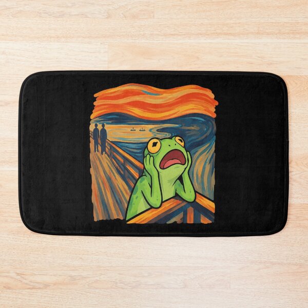 Aperçu de l'œuvre La Grenouille qui crie, parodie amusante du célèbre tableau d'Edvard Munch créée et vendue par AvaLawley.
