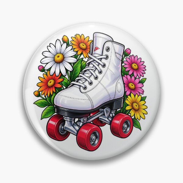 Item preview, Vintage Roller Skate & Wildflower Garden designed and sold by Hari Arts.