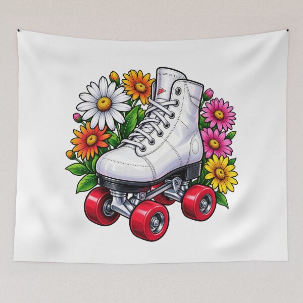 Item preview, Vintage Roller Skate & Wildflower Garden designed and sold by Hari Arts.