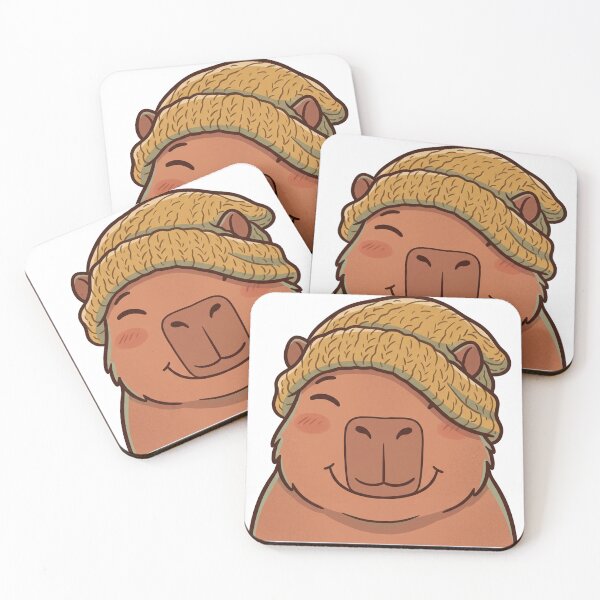 Item preview, Capybara Beanie Cozy Cute Kawaii Winter designed and sold by DofinaSur.