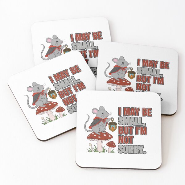 Item preview, Cute Cottagecore Mouse with Lantern — I May Be Small But I’m Not Sorry designed and sold by Ink & Kind Studio.