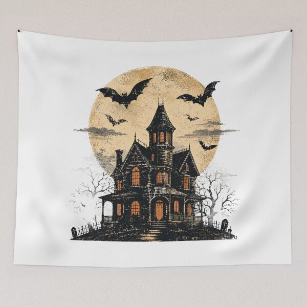 Item preview, Haunted House Silhouette designed and sold by Old Tree Store .