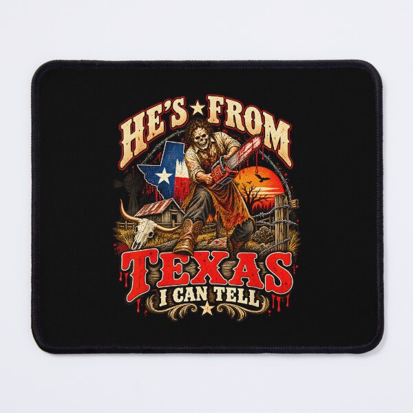 Item preview, Hes From Texas I Can Tell Chainsaw Horror Halloween (2) designed and sold by DaveBevitt.