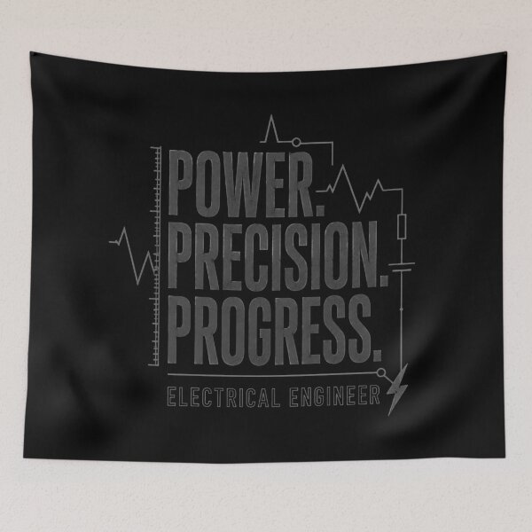 Item preview, Power Precision Progress Retro Electrical Engineer designed and sold by AzulAdams.