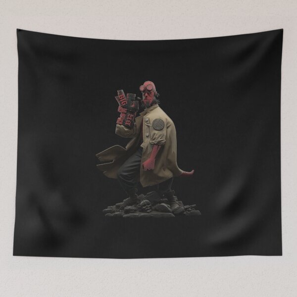 Item preview, Red Silhouette Demon Fighter Figure designed and sold by JULIEDOETK.