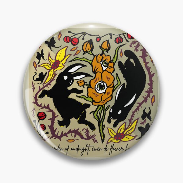 Item preview, Black rabbits falling into creepy flowers  designed and sold by Konopikyu.