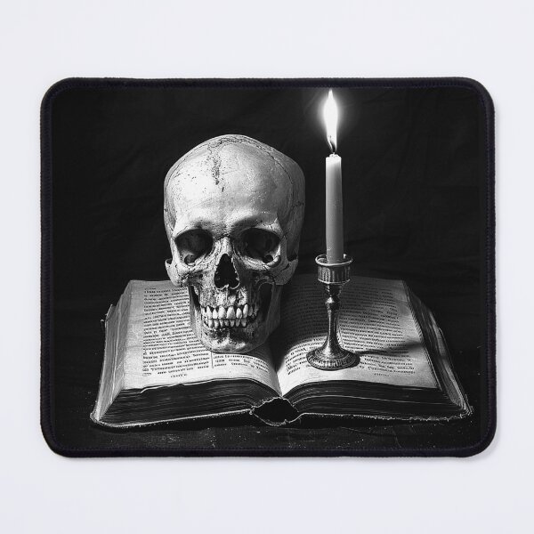 Item preview, Gothic Skull Candle Book Macabre Occult Dark Art designed and sold by inkoutninja.
