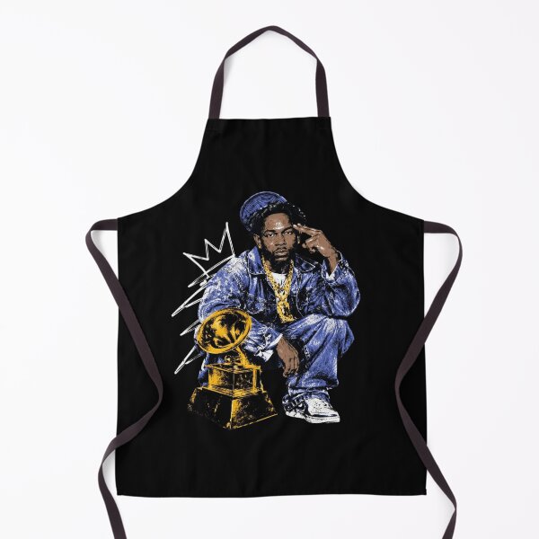 Item preview, Rapper Holding Golden Trophies In Denim Jacket Retro designed and sold by Bandnarelle.