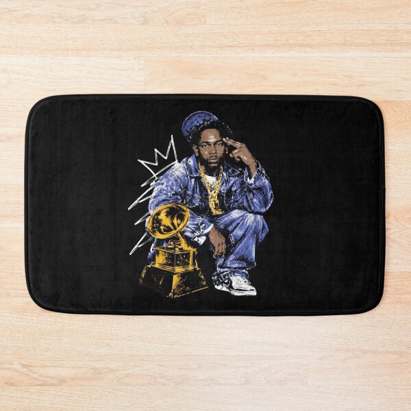 Item preview, Rapper Holding Golden Trophies In Denim Jacket Retro designed and sold by Bandnarelle.
