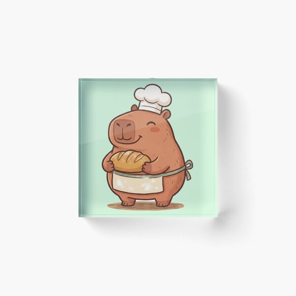 Item preview, Capybara Chef Baker Bread Cute Kawaii designed and sold by DofinaSur.