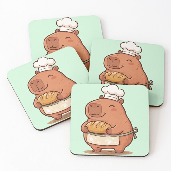 Item preview, Capybara Chef Baker Bread Cute Kawaii designed and sold by DofinaSur.