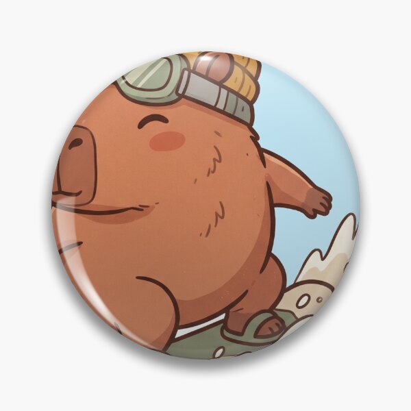 Item preview, Capybara Snowboard Winter Cute Kawaii designed and sold by DofinaSur.