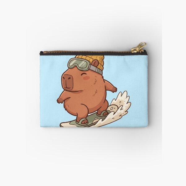 Item preview, Capybara Snowboard Winter Cute Kawaii designed and sold by DofinaSur.