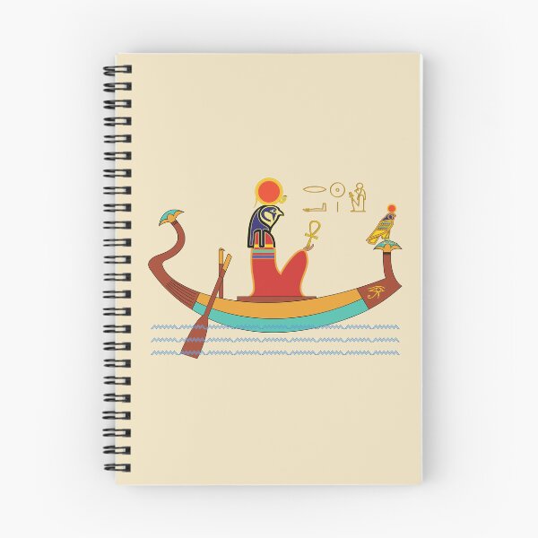 Item preview, The ancient Egyptian god Re on his solar barque, beige background. designed and sold by yuretzius.