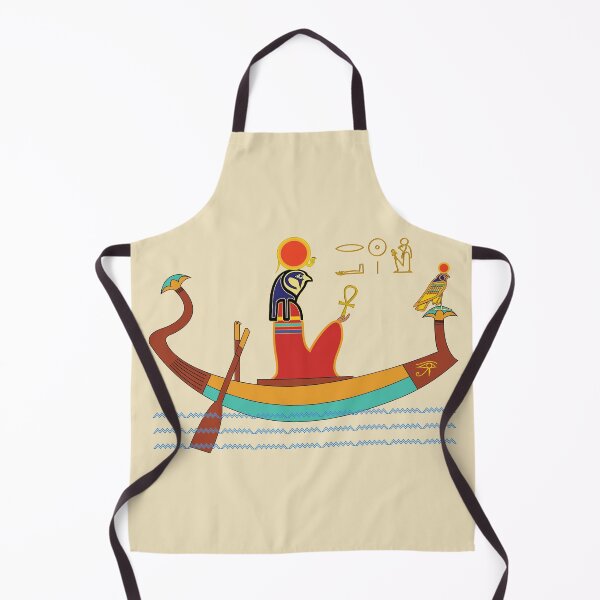 Item preview, The ancient Egyptian god Re on his solar barque, beige background. designed and sold by yuretzius.
