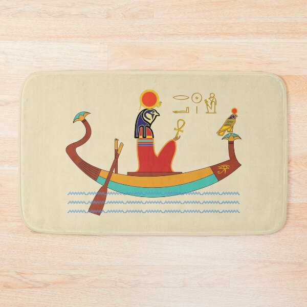 Item preview, The ancient Egyptian god Re on his solar barque, beige background. designed and sold by yuretzius.