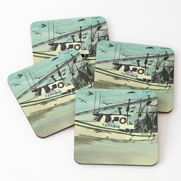 Item preview, Texas Shrimp Boat at Sunrise designed and sold by BirdandaBrush.