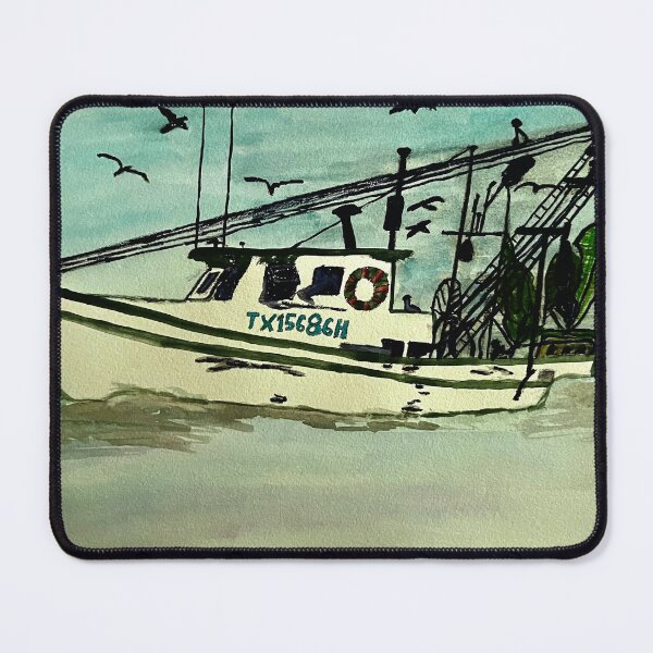 Item preview, Texas Shrimp Boat at Sunrise designed and sold by BirdandaBrush.