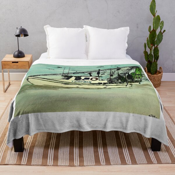 Item preview, Texas Shrimp Boat at Sunrise designed and sold by BirdandaBrush.