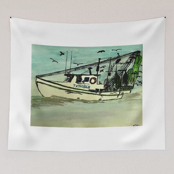 Item preview, Texas Shrimp Boat at Sunrise designed and sold by BirdandaBrush.