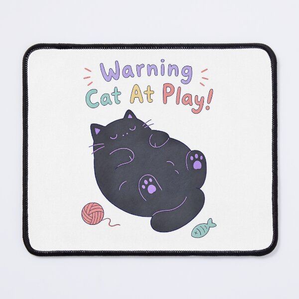 Item preview, Warning! Black Cat at Play. designed and sold by Birdie and Flynn.