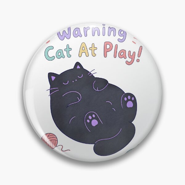 Item preview, Warning! Black Cat at Play. designed and sold by Birdie and Flynn.