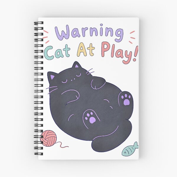 Item preview, Warning! Black Cat at Play. designed and sold by Birdie and Flynn.