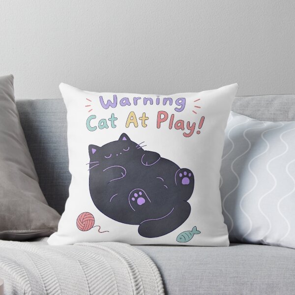 Item preview, Warning! Black Cat at Play. designed and sold by Birdie and Flynn.
