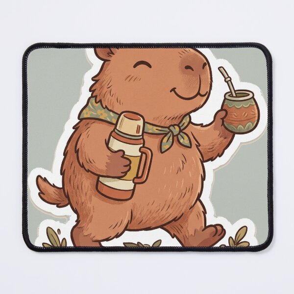 Item preview, Capybara Thermos Mate Cozy Cute Kawaii designed and sold by DofinaSur.