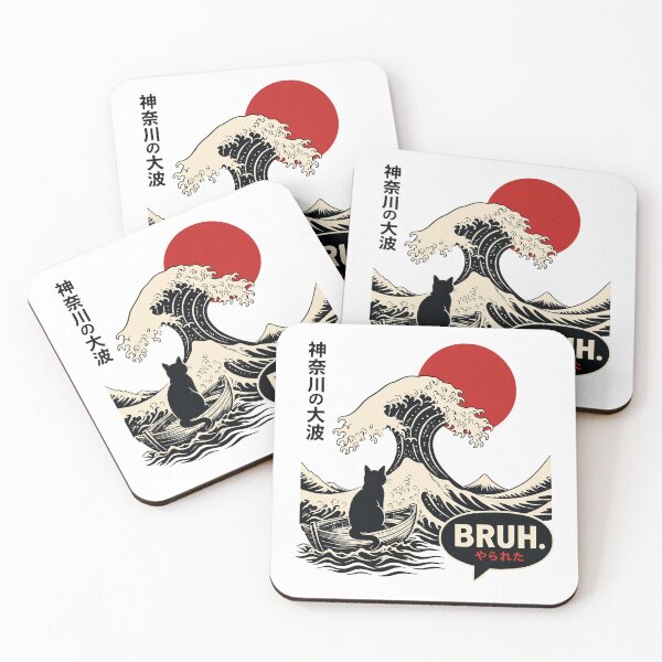 Item preview, Great Wave Cat Bruh Parody designed and sold by Nfinitif.