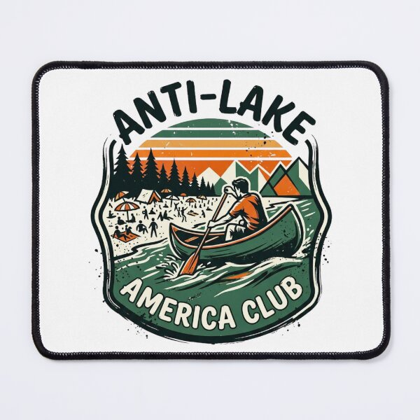 Item preview, Vintage Anti-Social Outdoor Club – Solo Canoeing Retro Nature Badge designed and sold by BumbleBloom7.