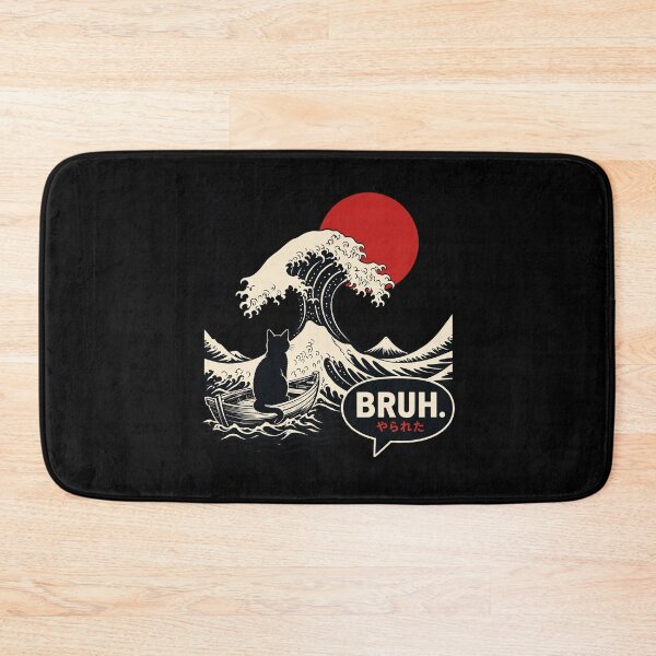 Item preview, Great Wave Cat Bruh Parody designed and sold by Nfinitif.