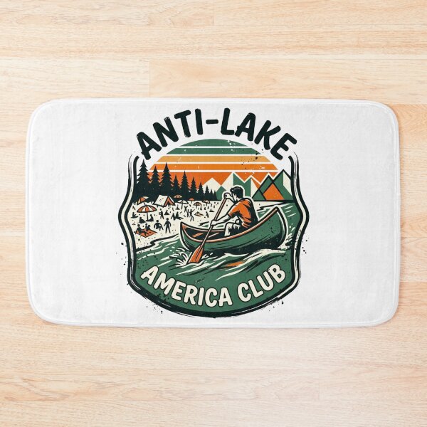 Item preview, Vintage Anti-Social Outdoor Club – Solo Canoeing Retro Nature Badge designed and sold by BumbleBloom7.