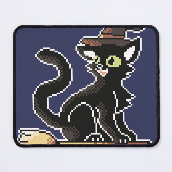 Item preview, Halloween Cat on Witch's Broom designed and sold by danny's pixels.