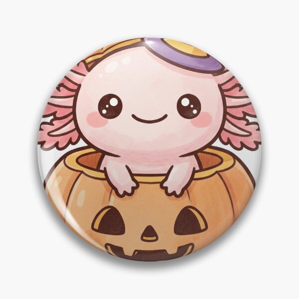Item preview, Axolotl Witch Pumpkin Halloween Cute Kawaii designed and sold by DofinaSur.