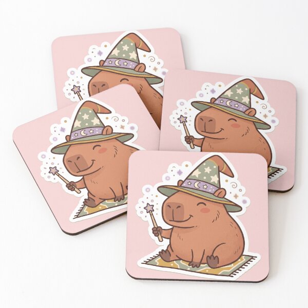 Item preview, Capybara Wizard Halloween Cute Kawaii Magic designed and sold by DofinaSur.