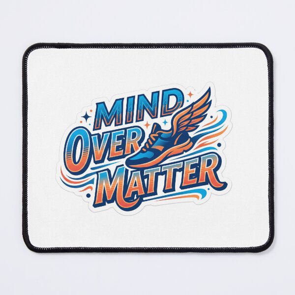 Item preview, Mind Over Matter Retro Running Shoe & Athletic Motivation designed and sold by Mellow Doodle Co..