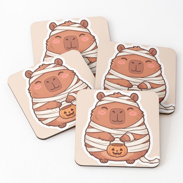 Item preview, Capybara Mummy Halloween Cute Kawaii Pumpkin designed and sold by DofinaSur.