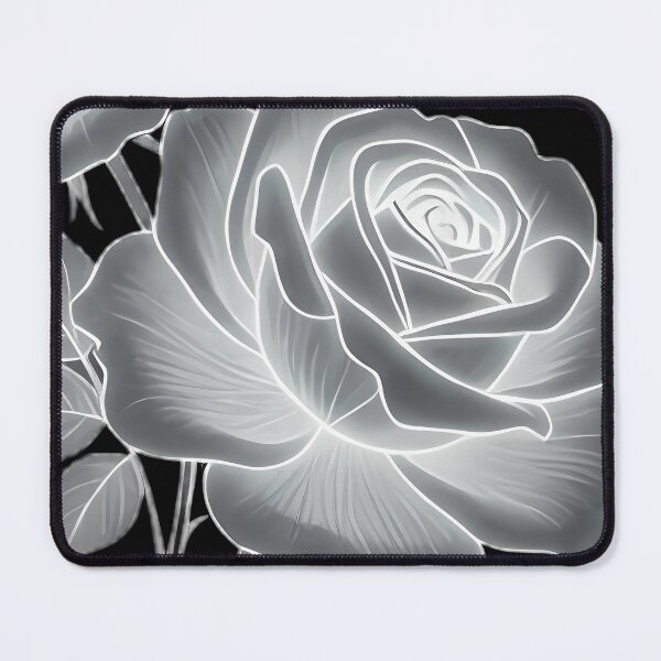 Item preview, Silver Rose Bouquet With Leaves designed and sold by Linework Studio.
