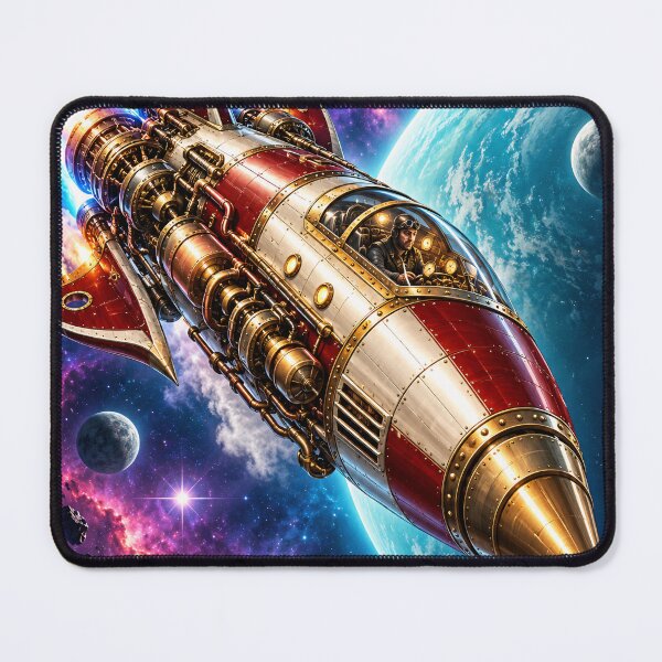 Item preview, Steampunk'd Classic Retro Rocket Ship designed and sold by Moviebuff91.