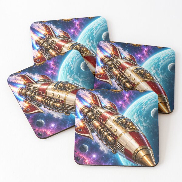 Item preview, Steampunk'd Classic Retro Rocket Ship designed and sold by Moviebuff91.